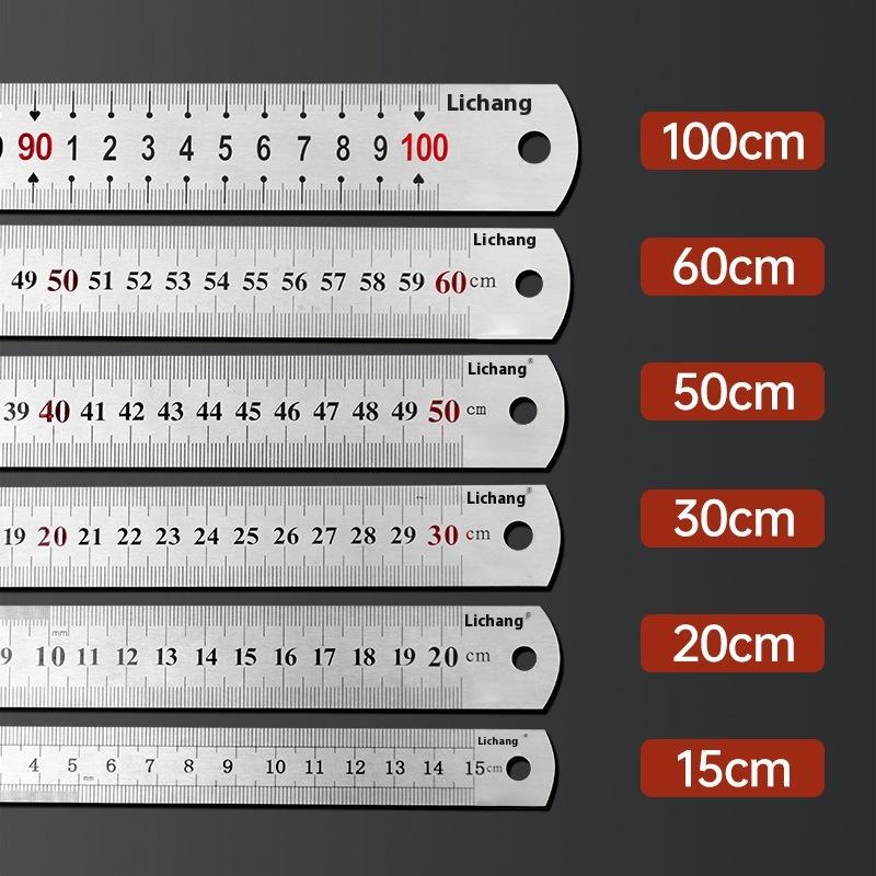 Leatherwork Ruler - 1Pcs 15/20/30/40/50/60100cm Stainless Steel Metal Straight