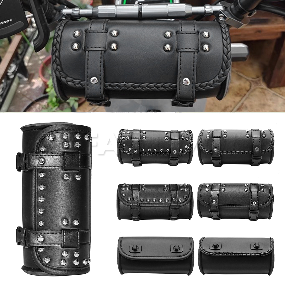 Leatherwork Bag - Motorcycle Fork PU Leather Travel Pouch