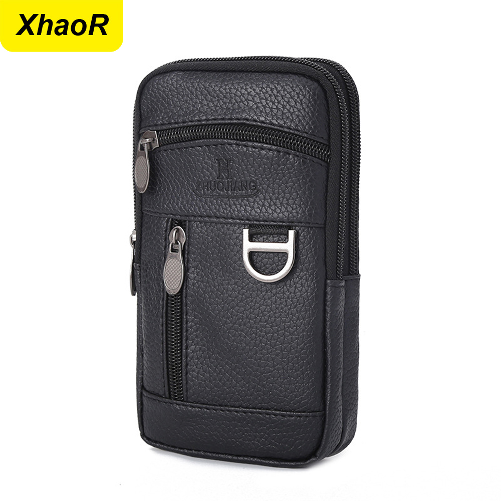 Leatherwork Belt - Men Waist Bag Mobile Phone Bag