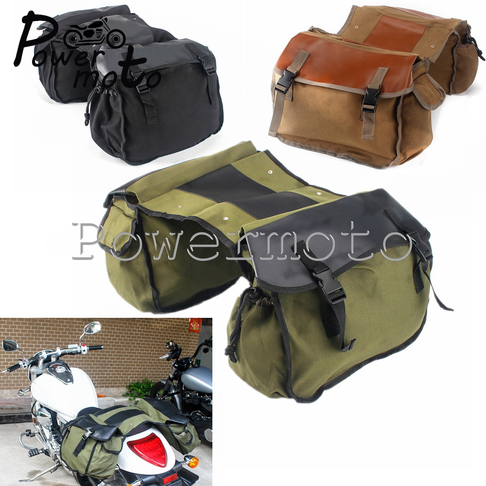 Leatherwork Bag - Universal Moto Saddle Bag Motorbike Waterproof