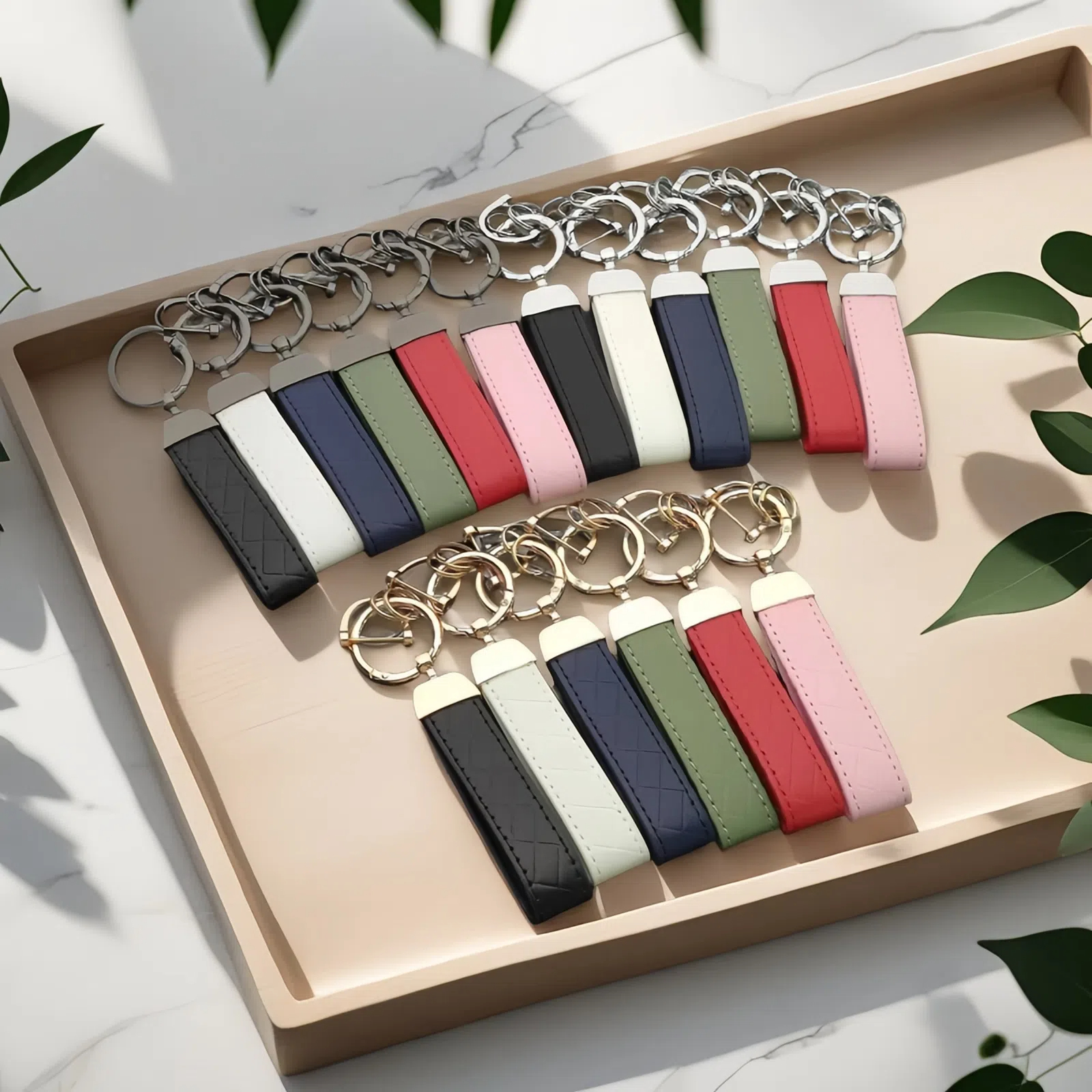 1/6/18PCS Leather KeyChain Cus - đánh giá và giá Leatherwork Keychain