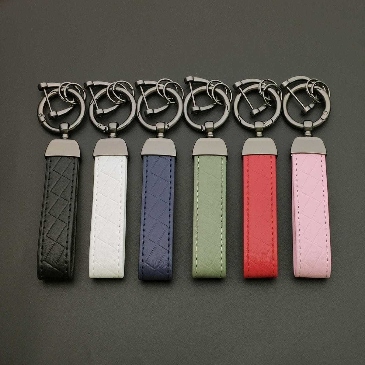 1/6/18PCS Leather KeyChain Cus - đánh giá và giá Leatherwork Keychain
