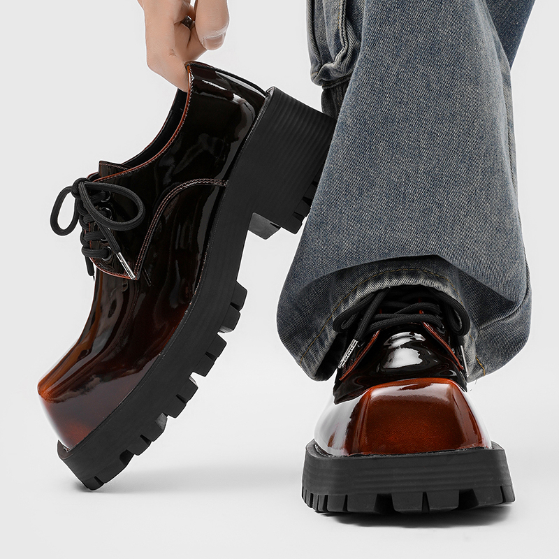 Men's thick soled leather shoe - đánh giá và giá Leather Work Is