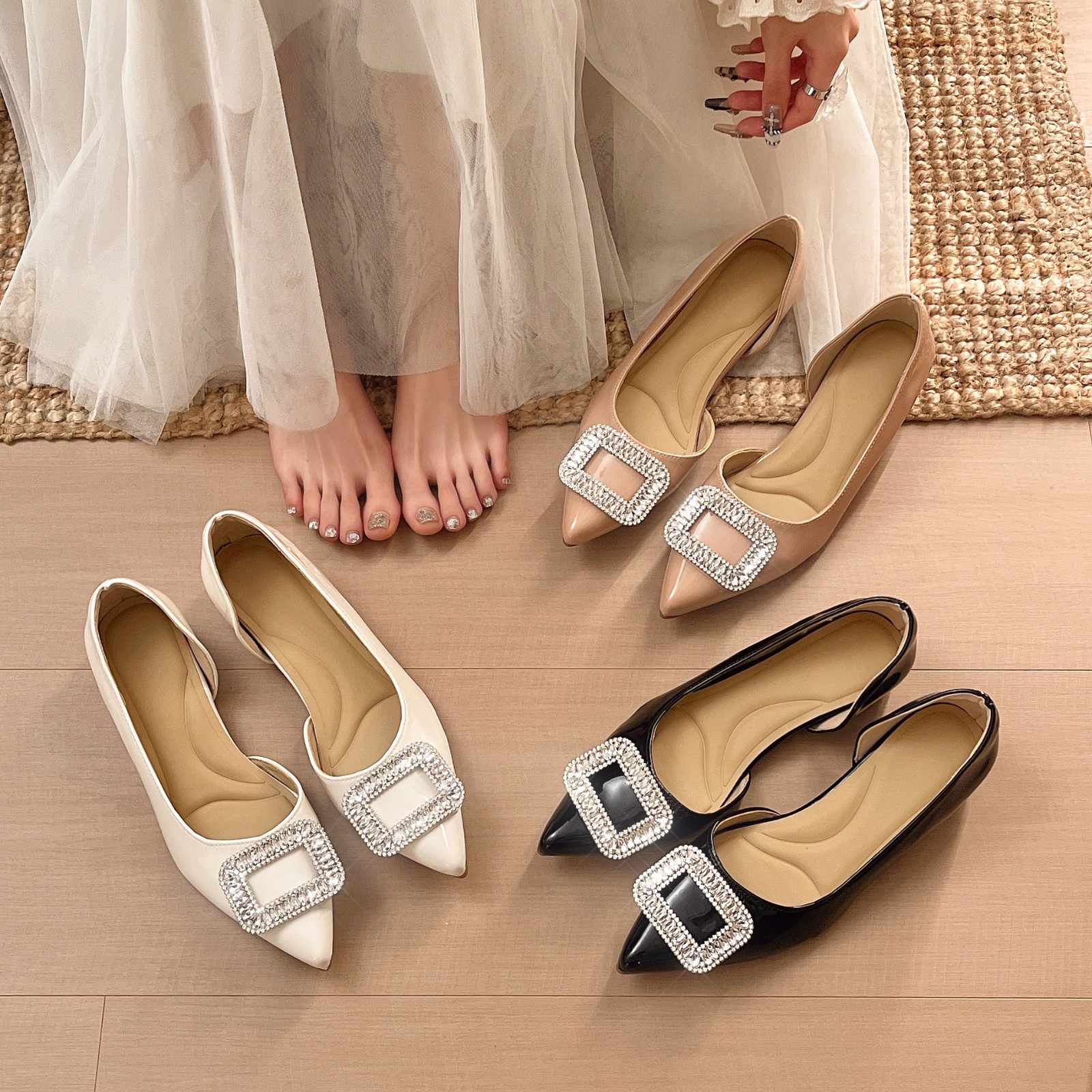 Women's Pointed Toe Patent Lea - đánh giá và giá Leather Work Outfit