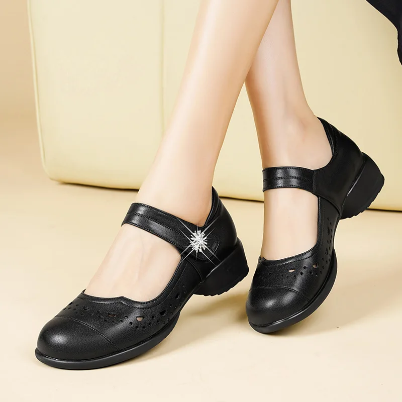 3cm All Match Breathable Comfo - đánh giá và giá Leather Work Women Shoes