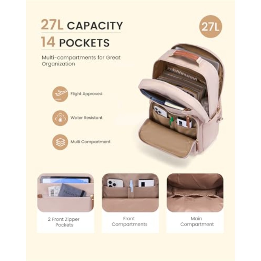 Laptop Backpack for Women with - đánh giá và giá Leather Work Is