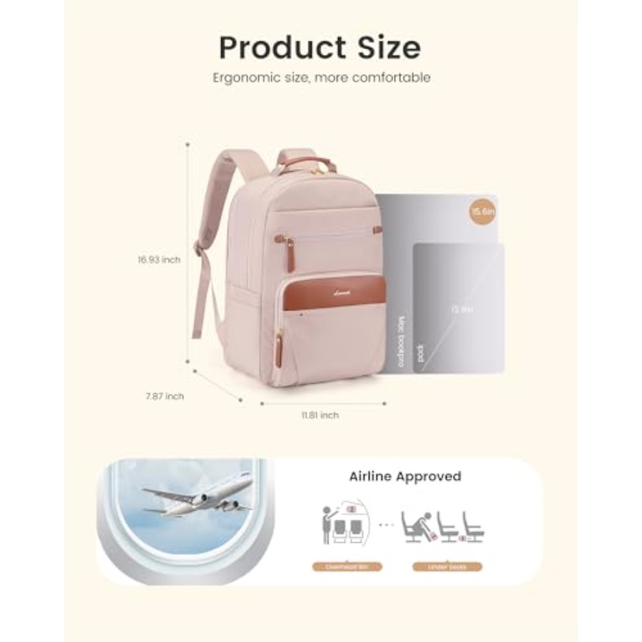 Laptop Backpack for Women with - đánh giá và giá Leather Work Is