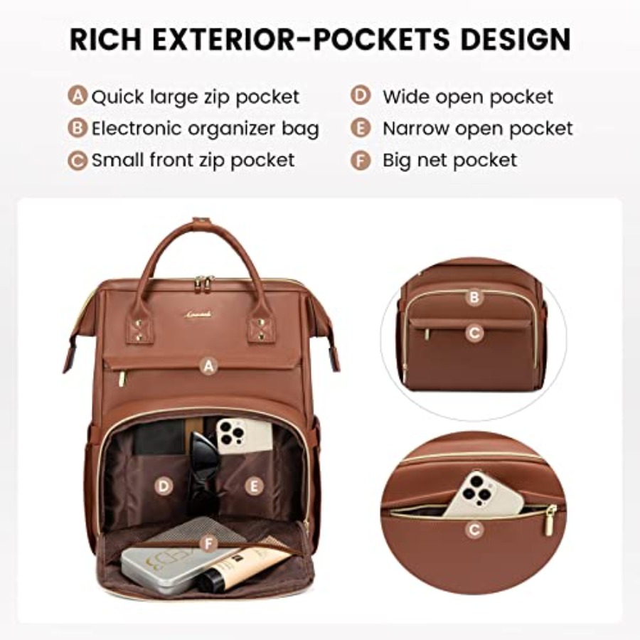 Leather Laptop Backpack for Wo - đánh giá và giá Leather Work Is