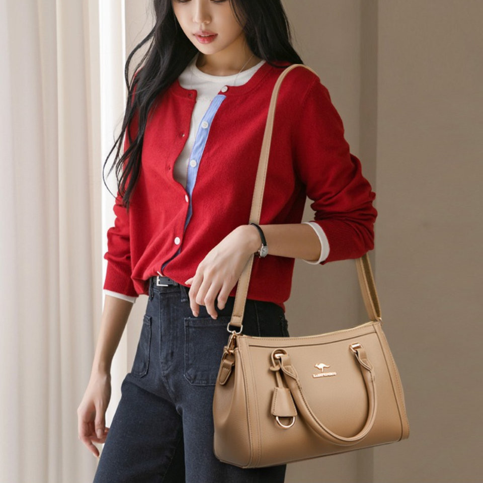 Kangaroo Brand Soft Pu Leather - đánh giá và giá Leather Work Bag Women