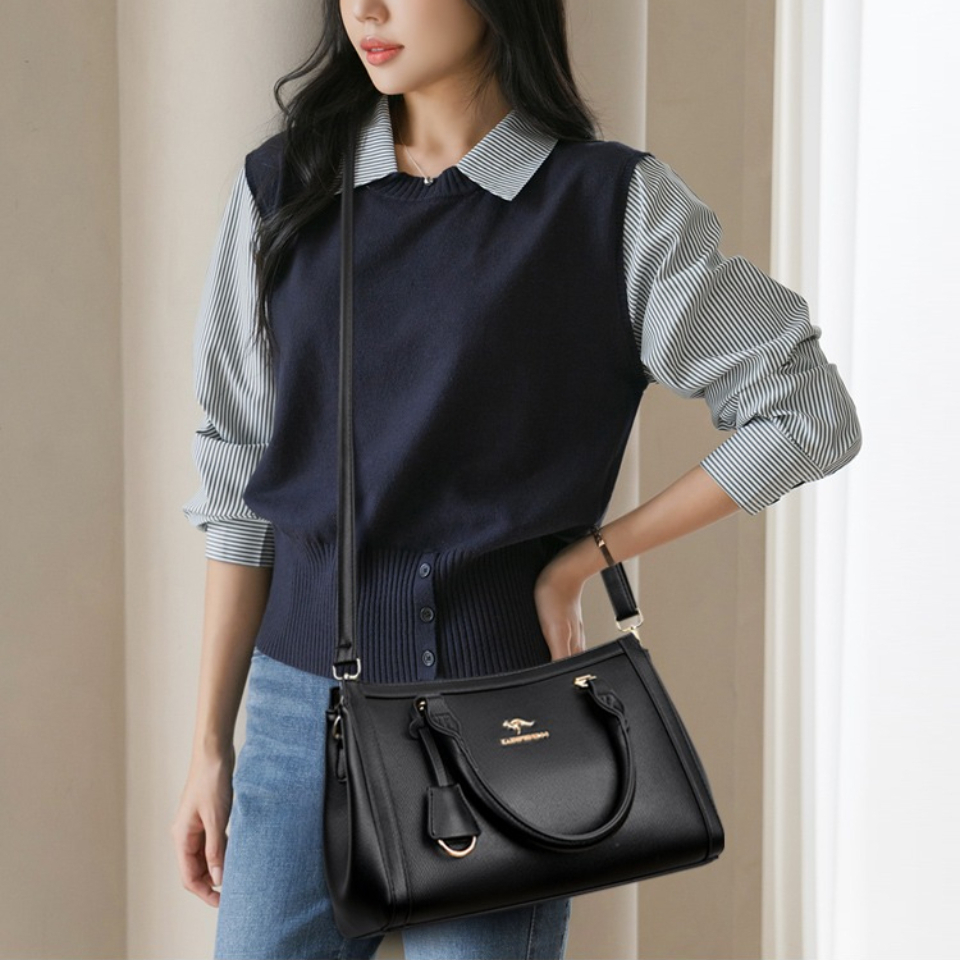 Kangaroo Brand Soft Pu Leather - đánh giá và giá Leather Work Bag Women