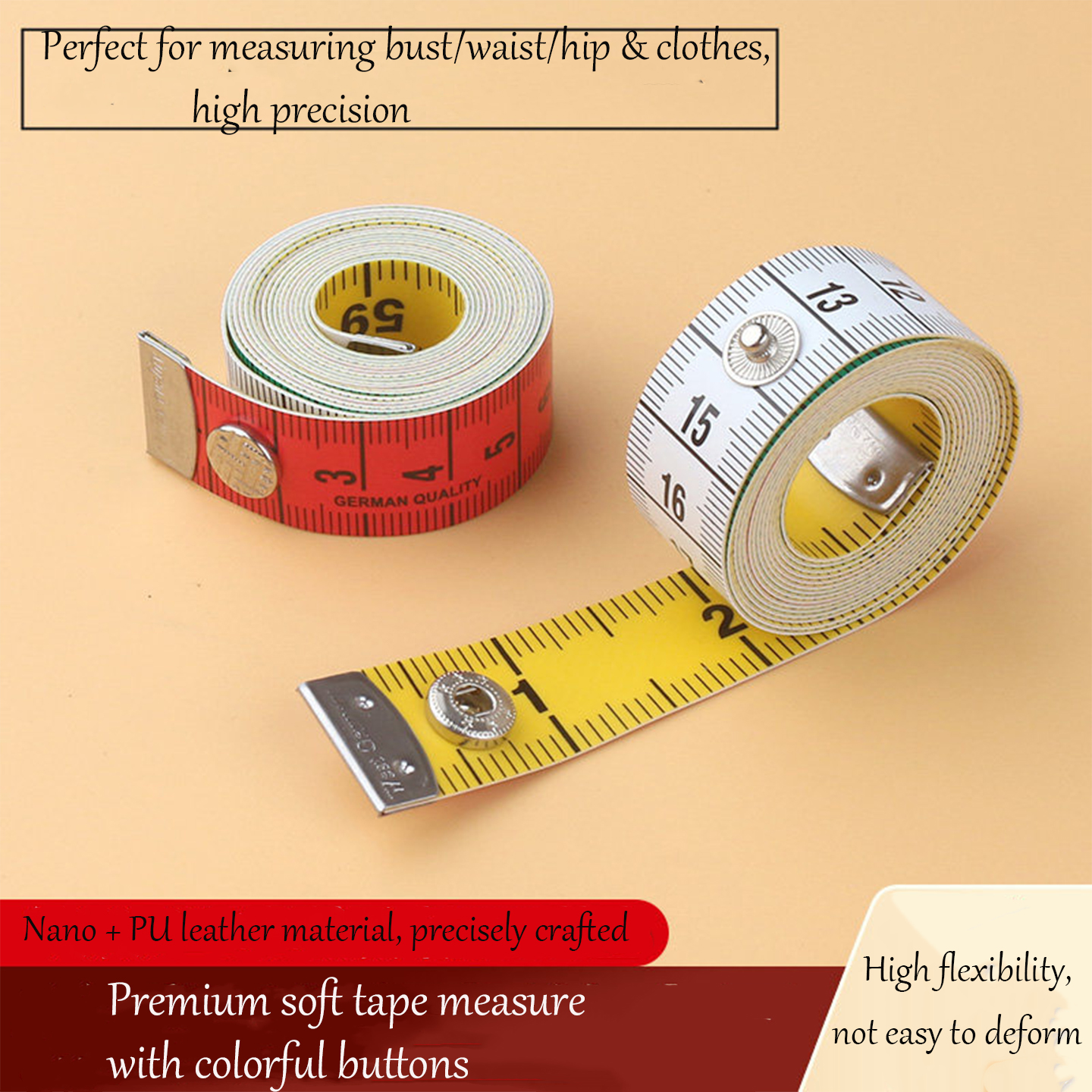 Colorful 1.5M Dual Scale Soft  - đánh giá và giá Leatherwork Ruler