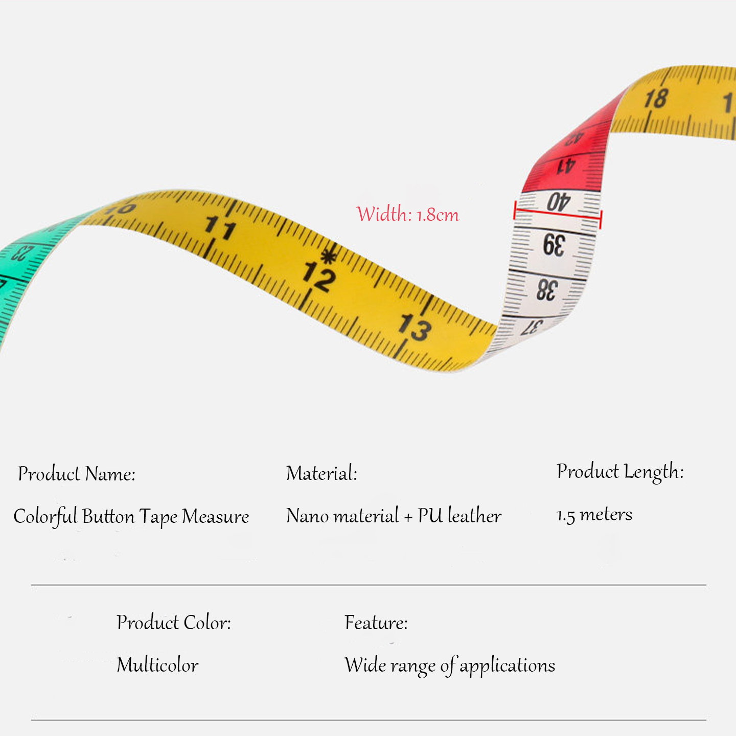 Colorful 1.5M Dual Scale Soft  - đánh giá và giá Leatherwork Ruler