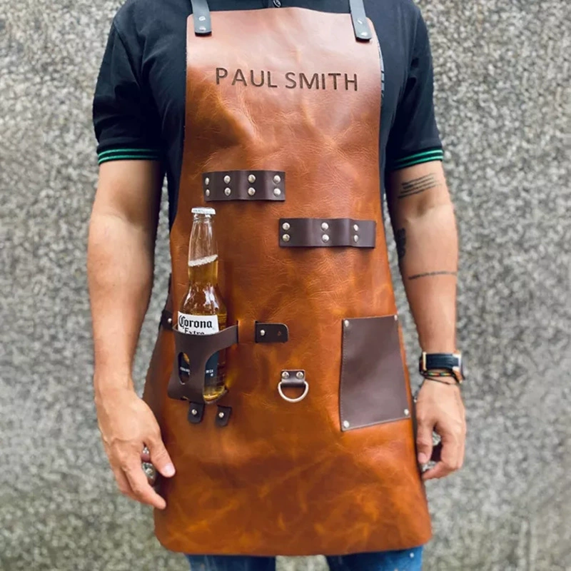 Apron Kitchen Outdoor Barbecue - đánh giá và giá Leatherwork Apron