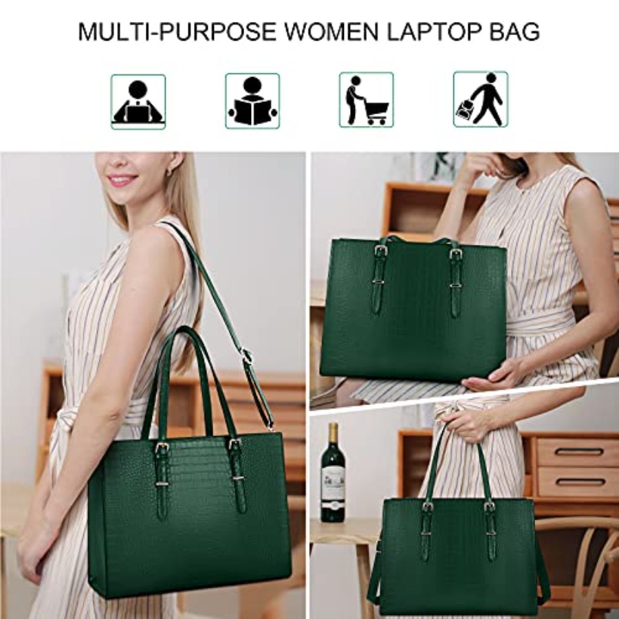 Laptop Bag for Women 15.6 Inch - đánh giá và giá Leather Work Bag Women