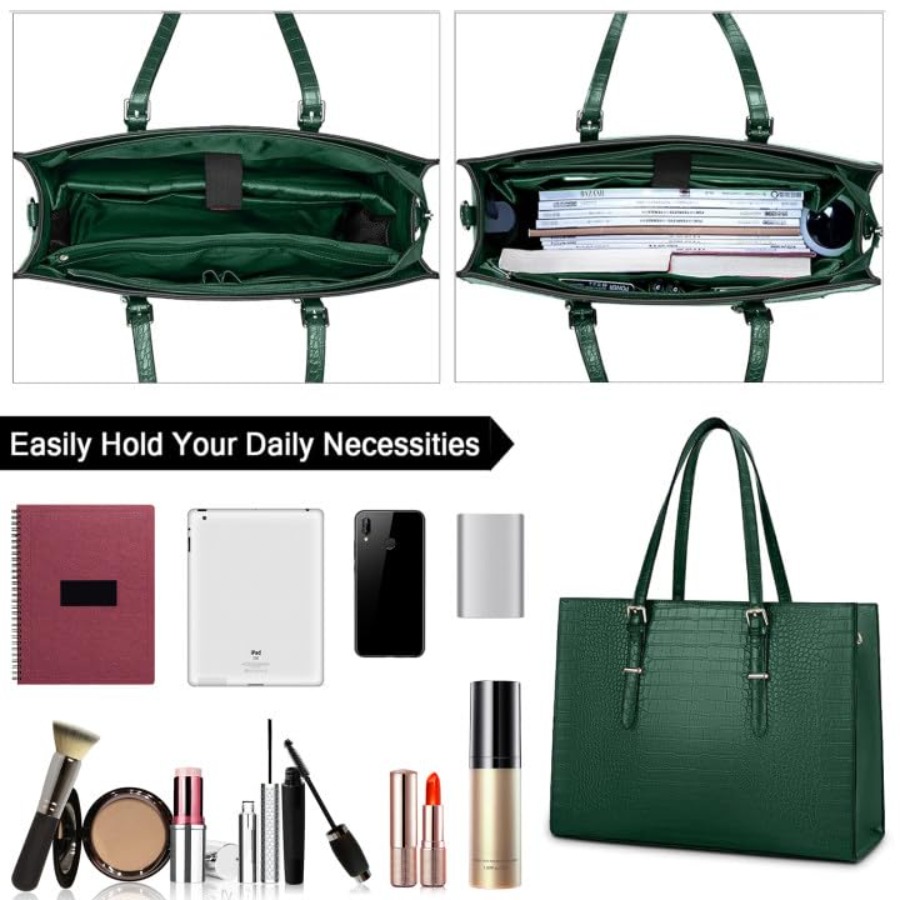 Laptop Bag for Women 15.6 Inch - đánh giá và giá Leather Work Bag Women