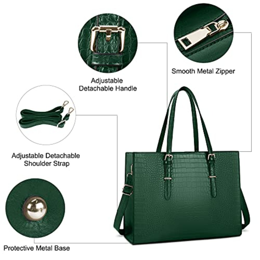 Laptop Bag for Women 15.6 Inch - đánh giá và giá Leather Work Bag Women