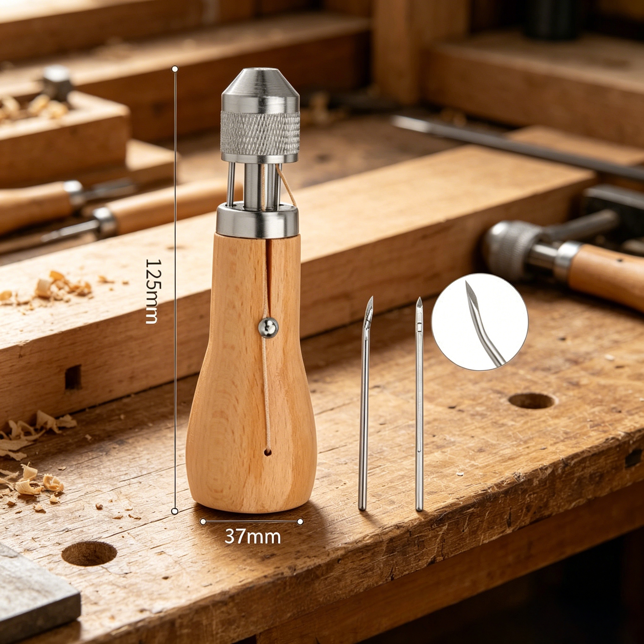 Portable leather tool set, lea - đánh giá và giá Waxed Thread Linen