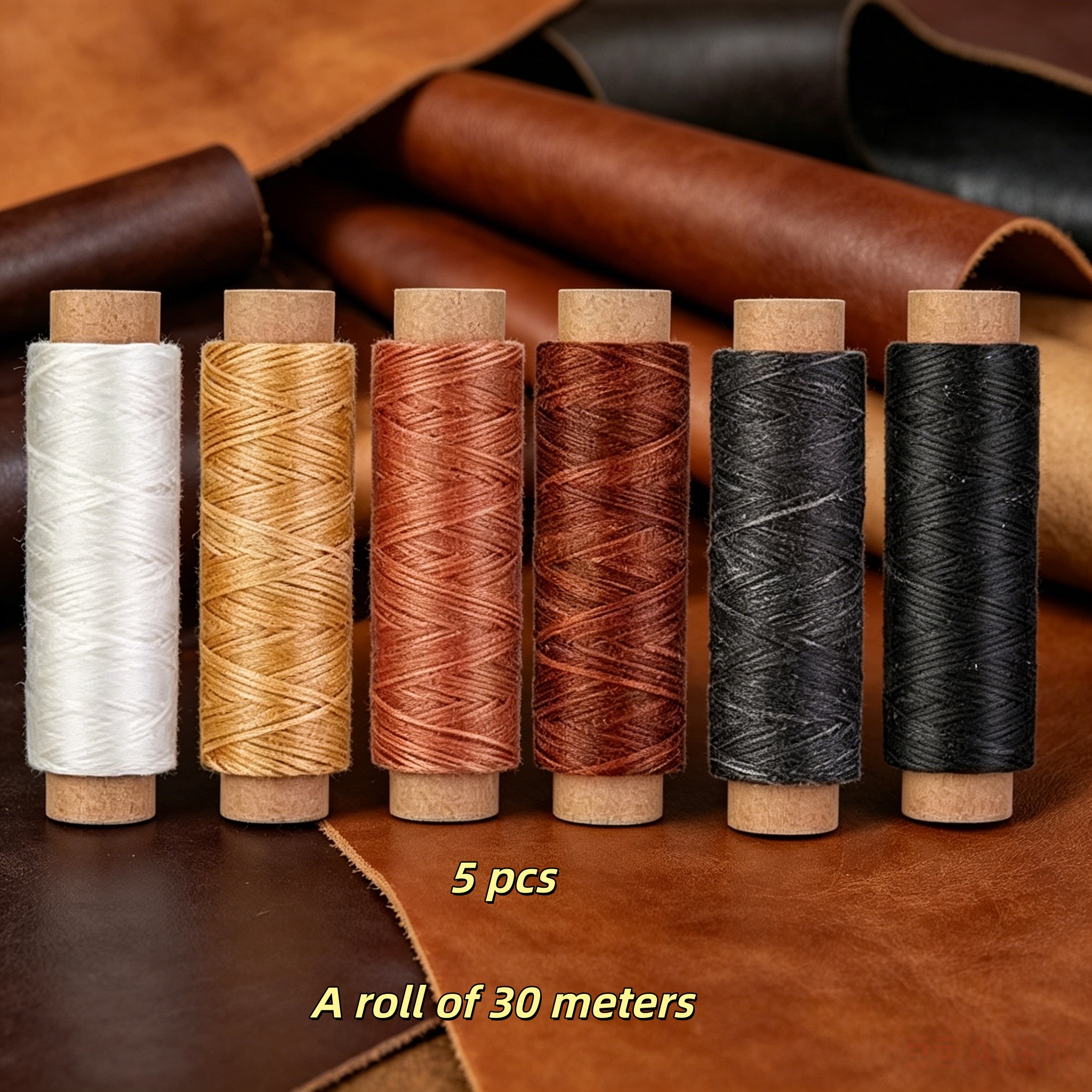 Portable leather tool set, lea - đánh giá và giá Waxed Thread Linen