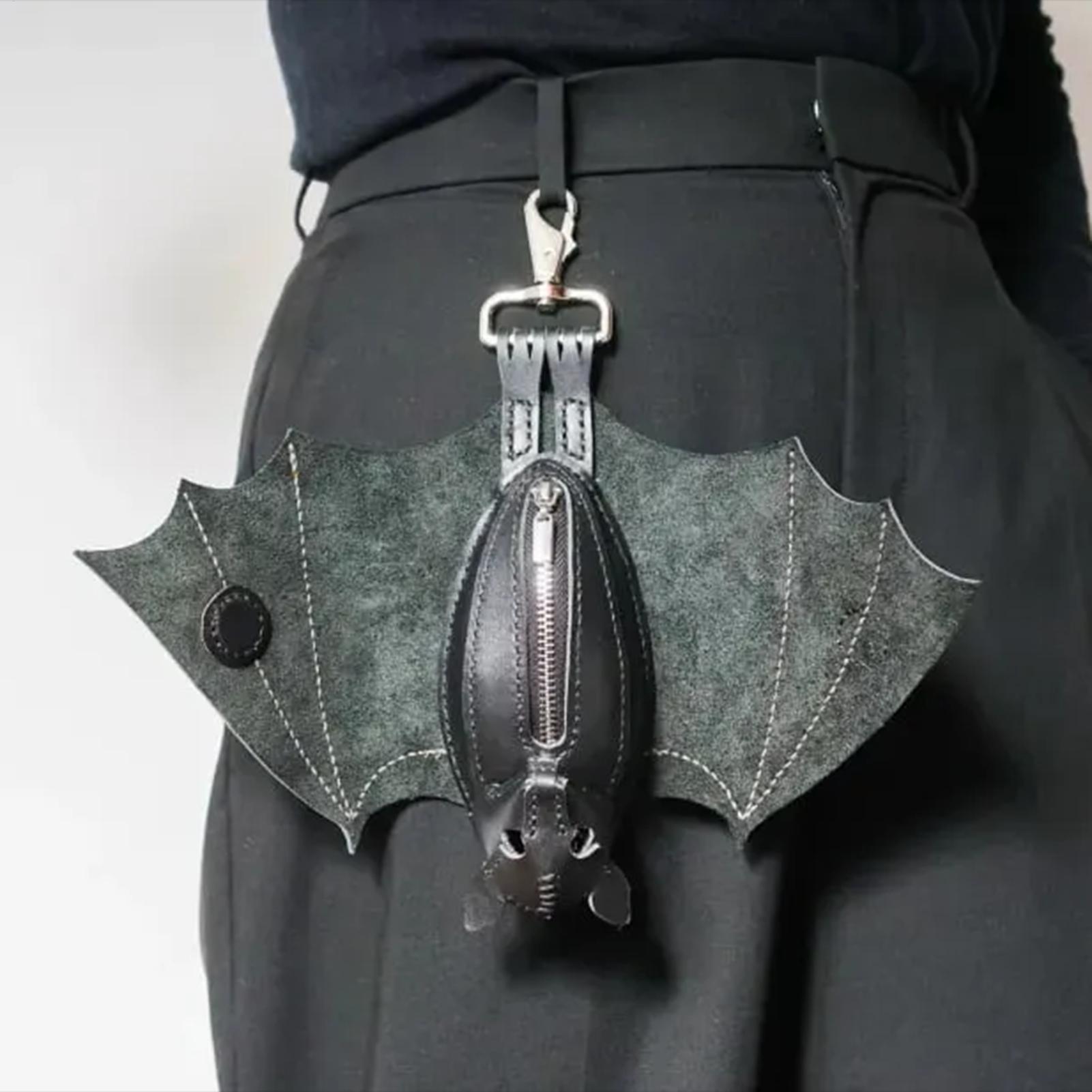 Bat Coin Purse PU Leather Bat  - đánh giá và giá Leatherwork Keychain