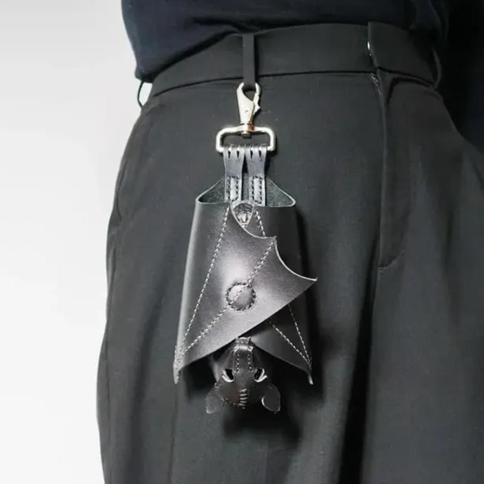 Bat Coin Purse PU Leather Bat  - đánh giá và giá Leatherwork Keychain
