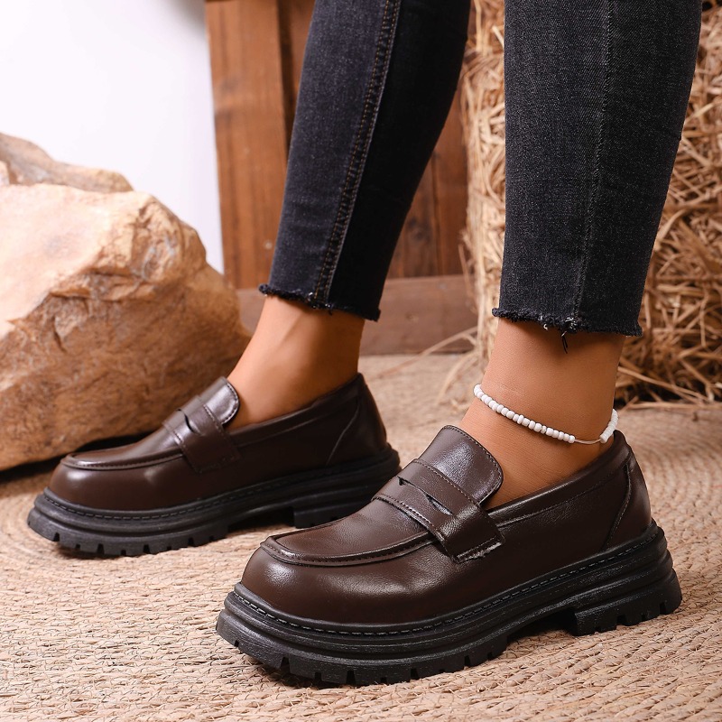 Women's Brown Leather Loafers  - đánh giá và giá Leather Work Women Shoes