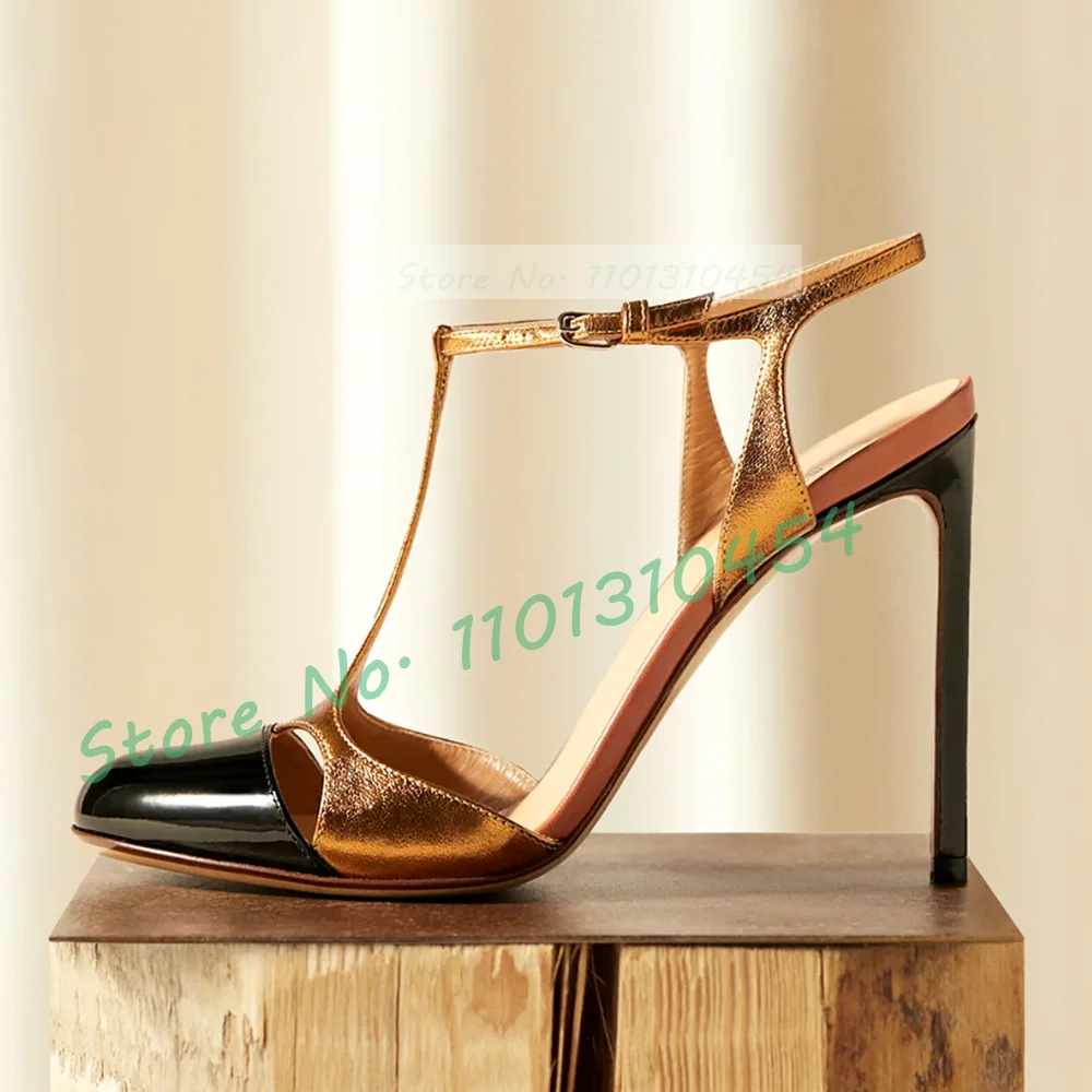 Two Tones T-bar Sandals For Wo - đánh giá và giá Leather Work Women Shoes