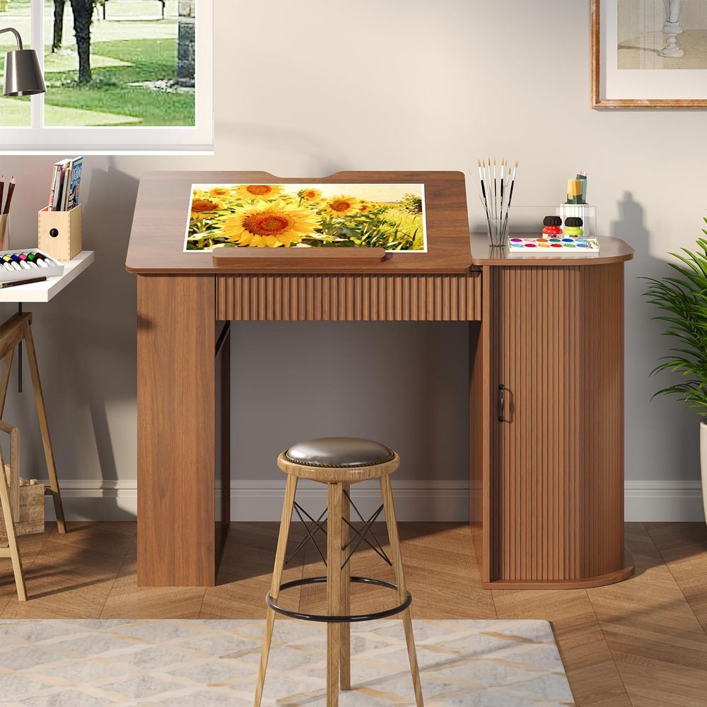 Storage Cabinet Desk with Draw - đánh giá và giá Leather Work Is