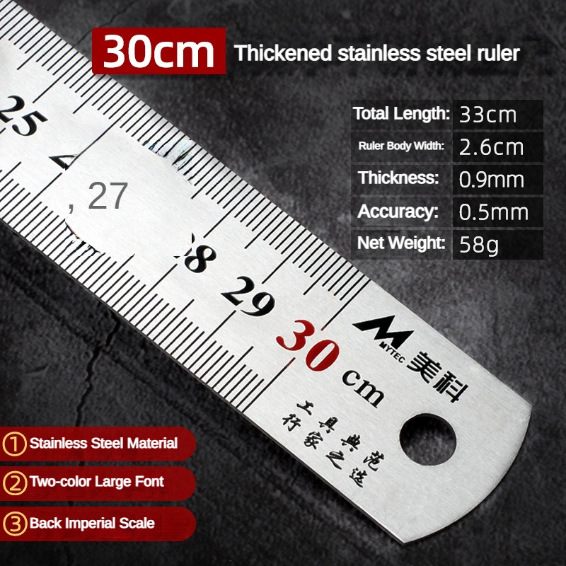Stainless Straight Ruler Steel - đánh giá và giá Leatherwork Ruler