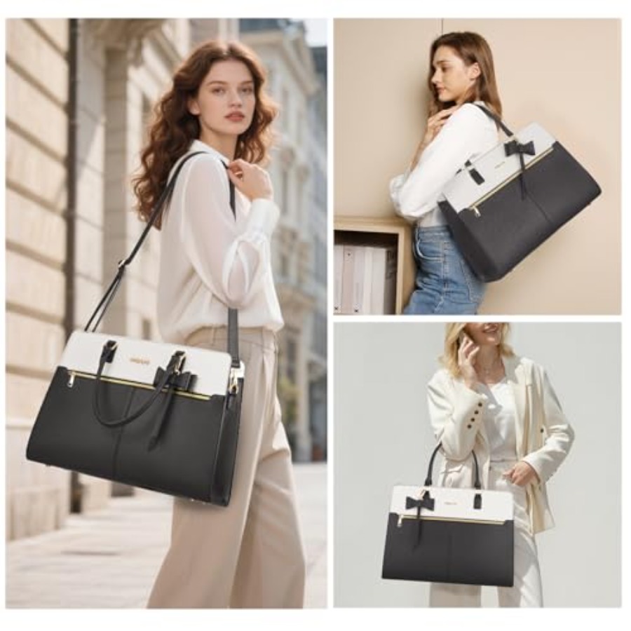 Laptop Tote Bag for Women, 15. - đánh giá và giá Leather Work Is
