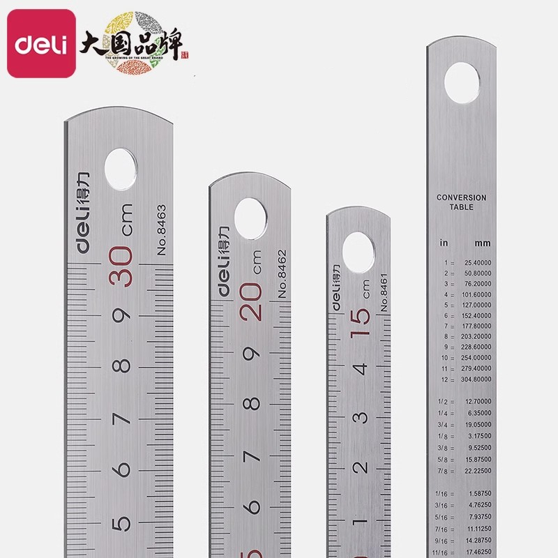 DELI Stainless Steel Ruler 10/ - đánh giá và giá Leatherwork Ruler