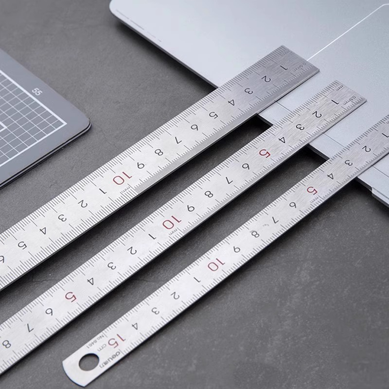 DELI Stainless Steel Ruler 10/ - đánh giá và giá Leatherwork Ruler
