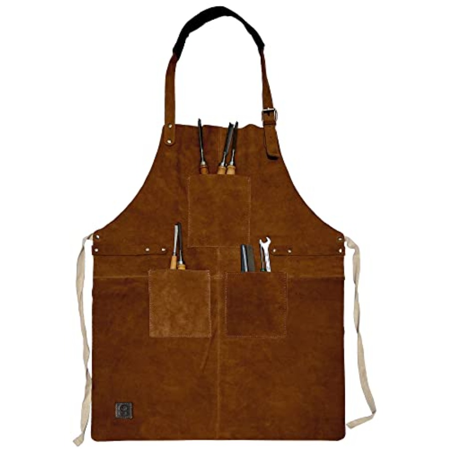 Leather Grill Work Apron with  - đánh giá và giá Leatherwork Apron
