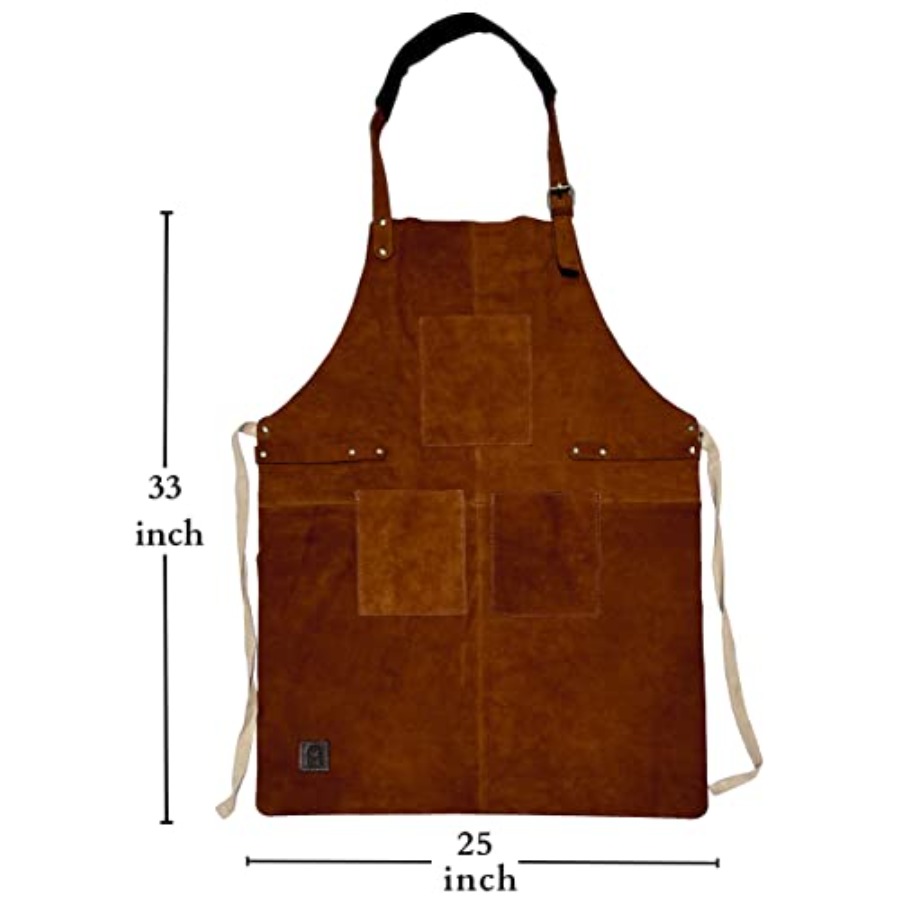 Leather Grill Work Apron with  - đánh giá và giá Leatherwork Apron