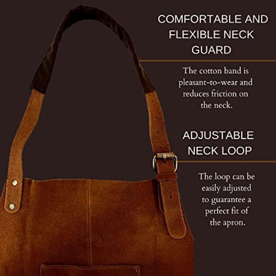 Leather Grill Work Apron with  - đánh giá và giá Leatherwork Apron