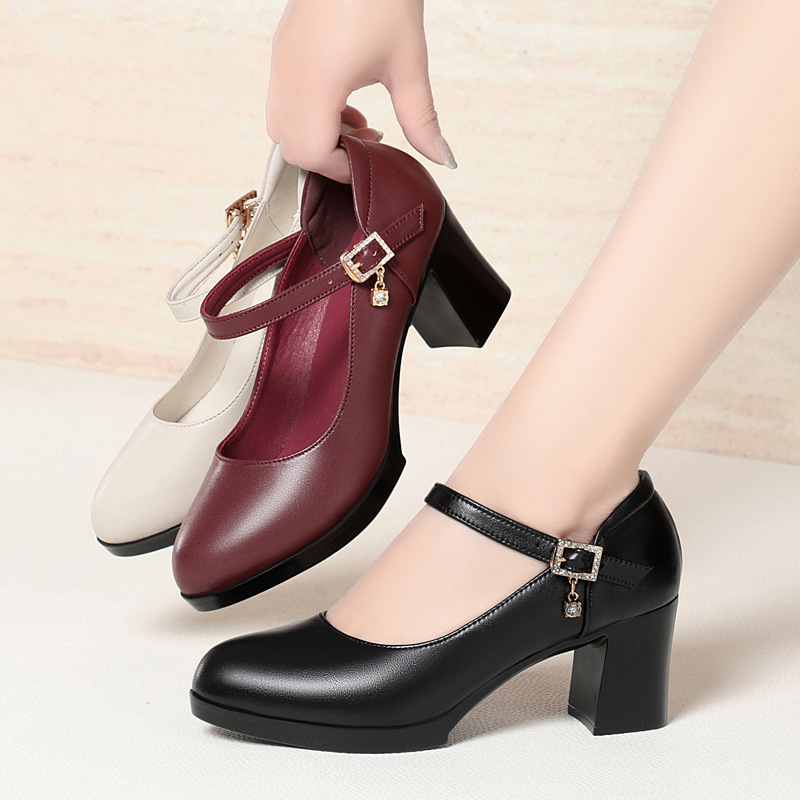 6cm Vintage Quality Shallow Mo - đánh giá và giá Leather Work Women Shoes