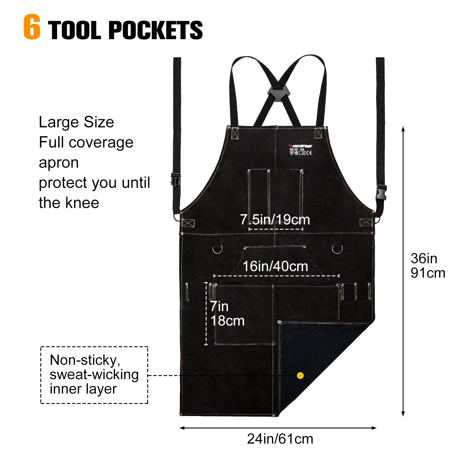 ARCCAPTAIN Leather Welding Wor - đánh giá và giá Leatherwork Apron