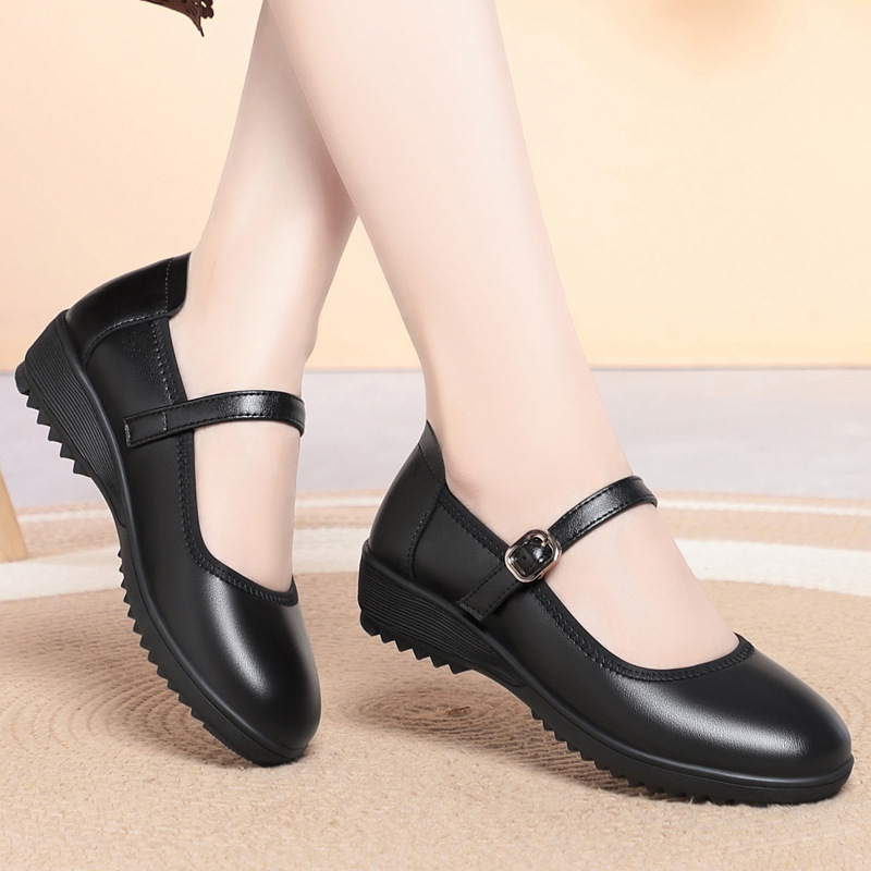 Quality Breathable Comfortable - đánh giá và giá Leather Work Women Shoes