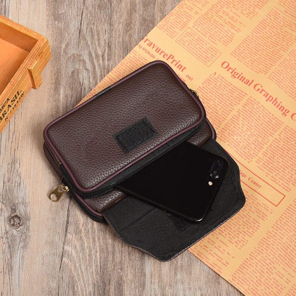 PU Leather Men Small Waist Bag - đánh giá và giá Leatherwork Belt