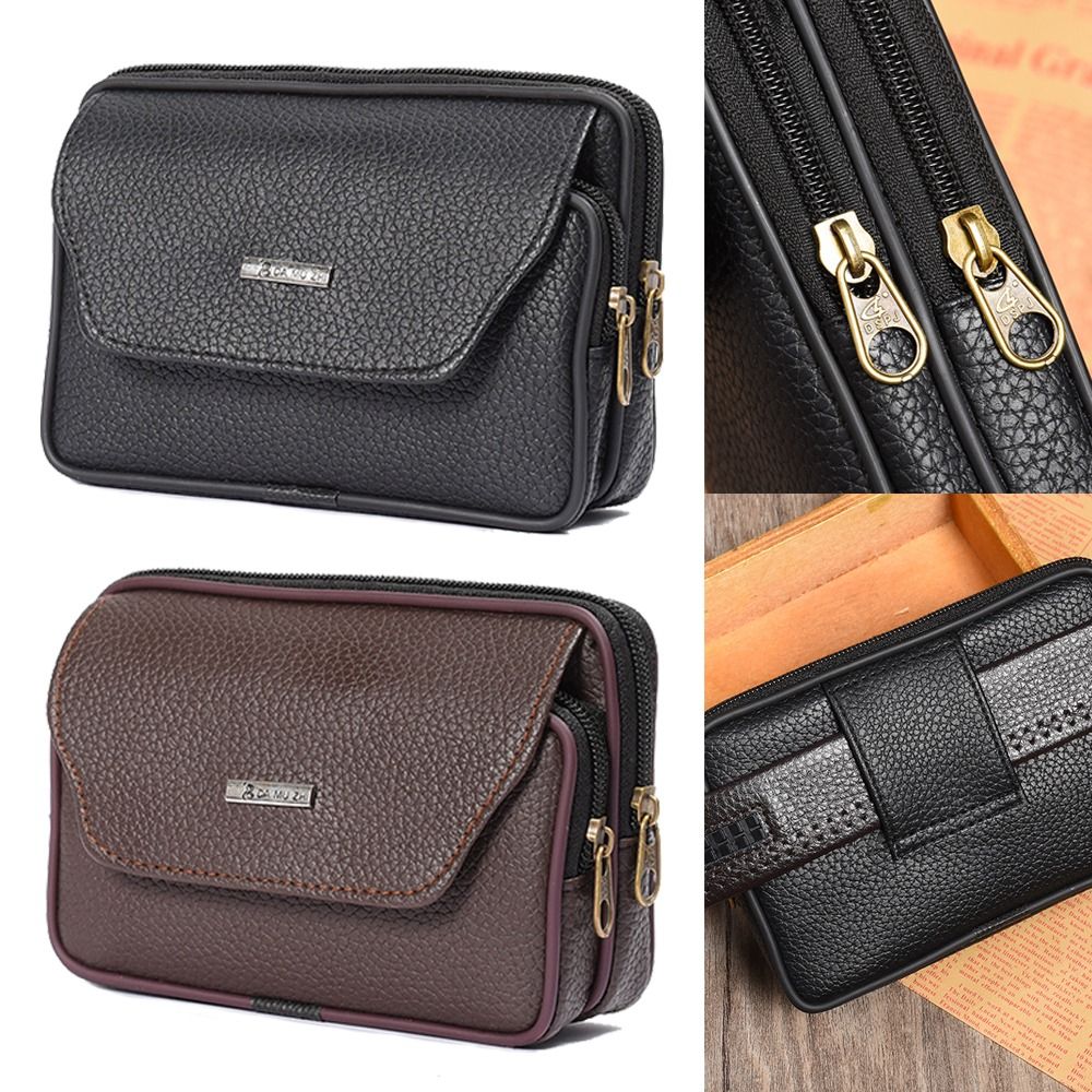 PU Leather Men Small Waist Bag - đánh giá và giá Leatherwork Belt