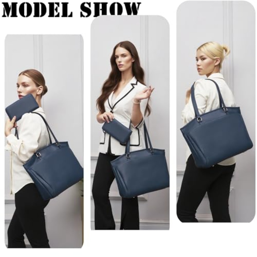 15.6 Inch Laptop Tote Bag for  - đánh giá và giá Leather Work Bag Women