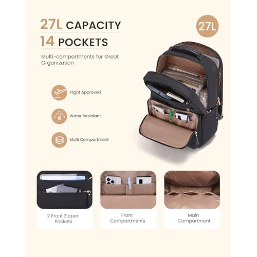 Laptop Backpack for Women with - đánh giá và giá Leather Work Is