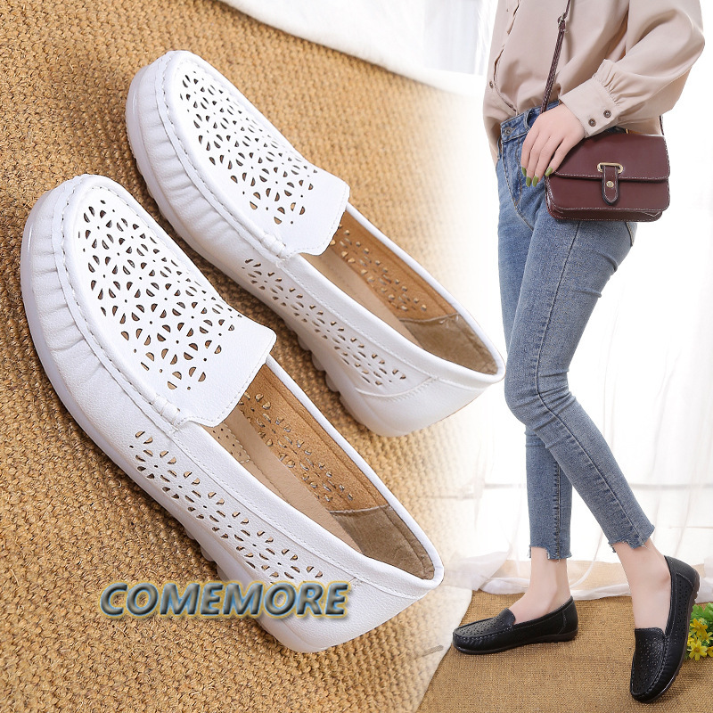 Women White Nursing Shoes Spri - đánh giá và giá Leather Work Outfit