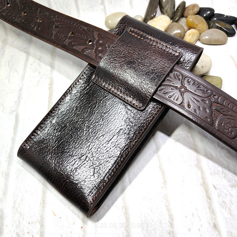 Mobile Phone Waist Bag Holster - đánh giá và giá Leatherwork Belt