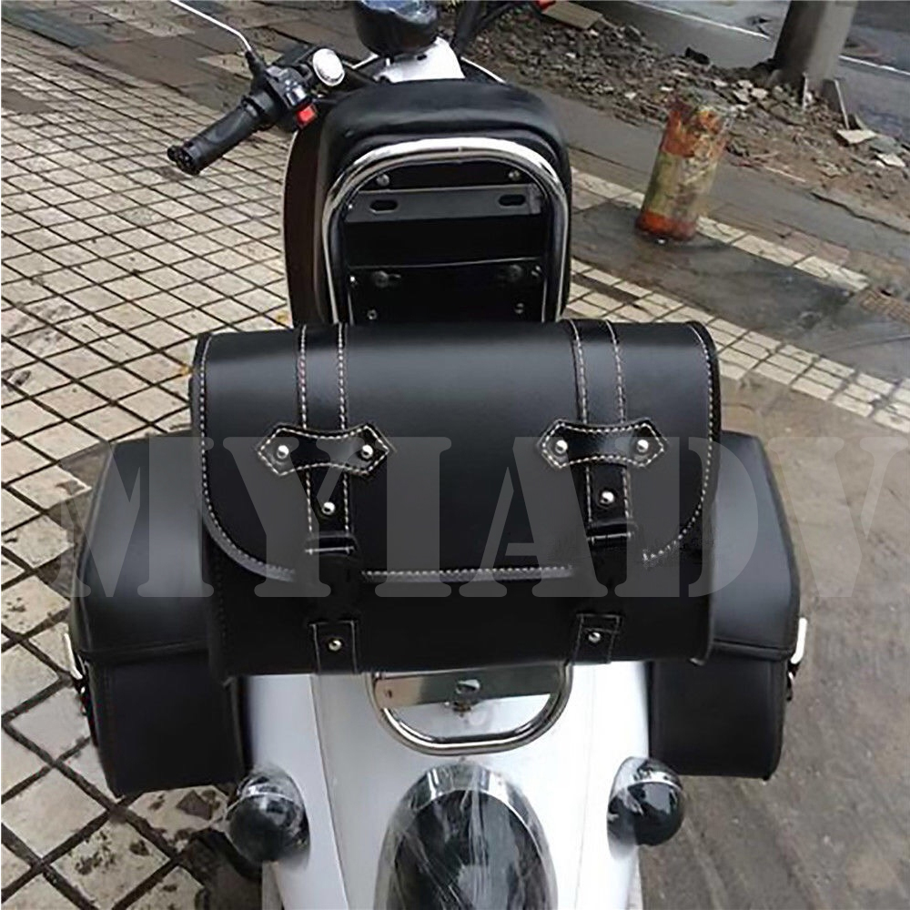 Motorcycle Front Fork Saddleba - đánh giá và giá Leatherwork Bag