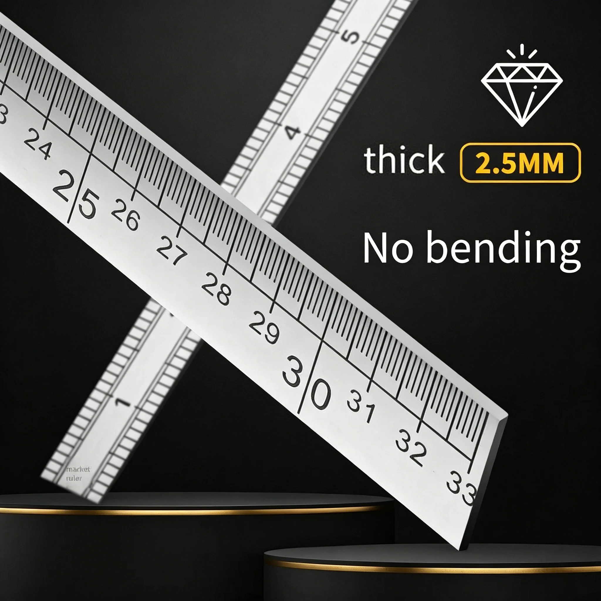 33cm Stainless Steel Ruler | T - đánh giá và giá Leatherwork Ruler