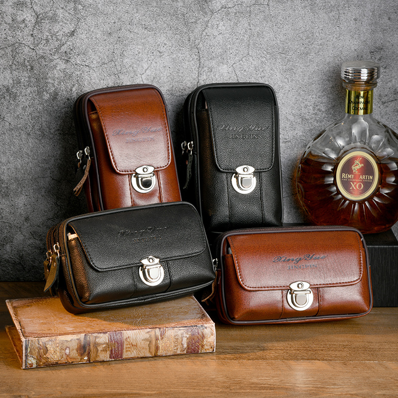 PU Leather Waist Pack for Men  - đánh giá và giá Leatherwork Belt