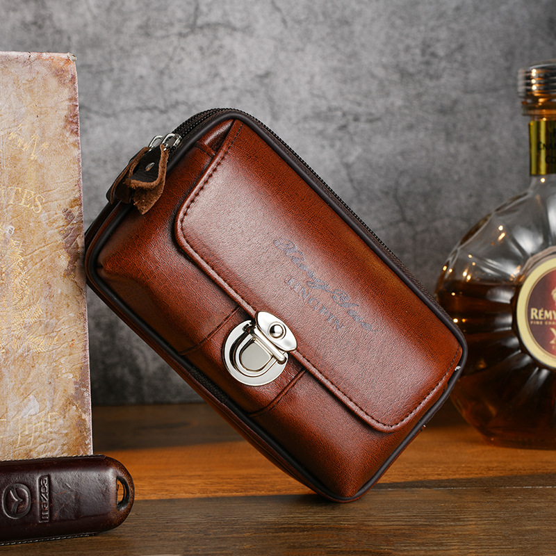 PU Leather Waist Pack for Men  - đánh giá và giá Leatherwork Belt