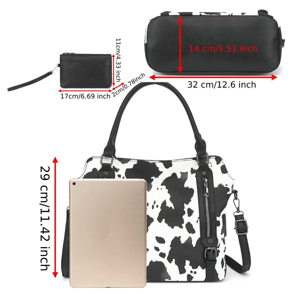 2PC Set Women tote bag classic - đánh giá và giá Leather Work Bag Women