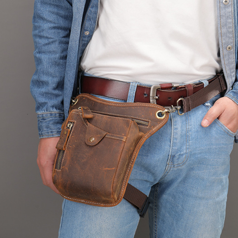 Vintage Men Waist Fanny Pack D - đánh giá và giá Leatherwork Belt