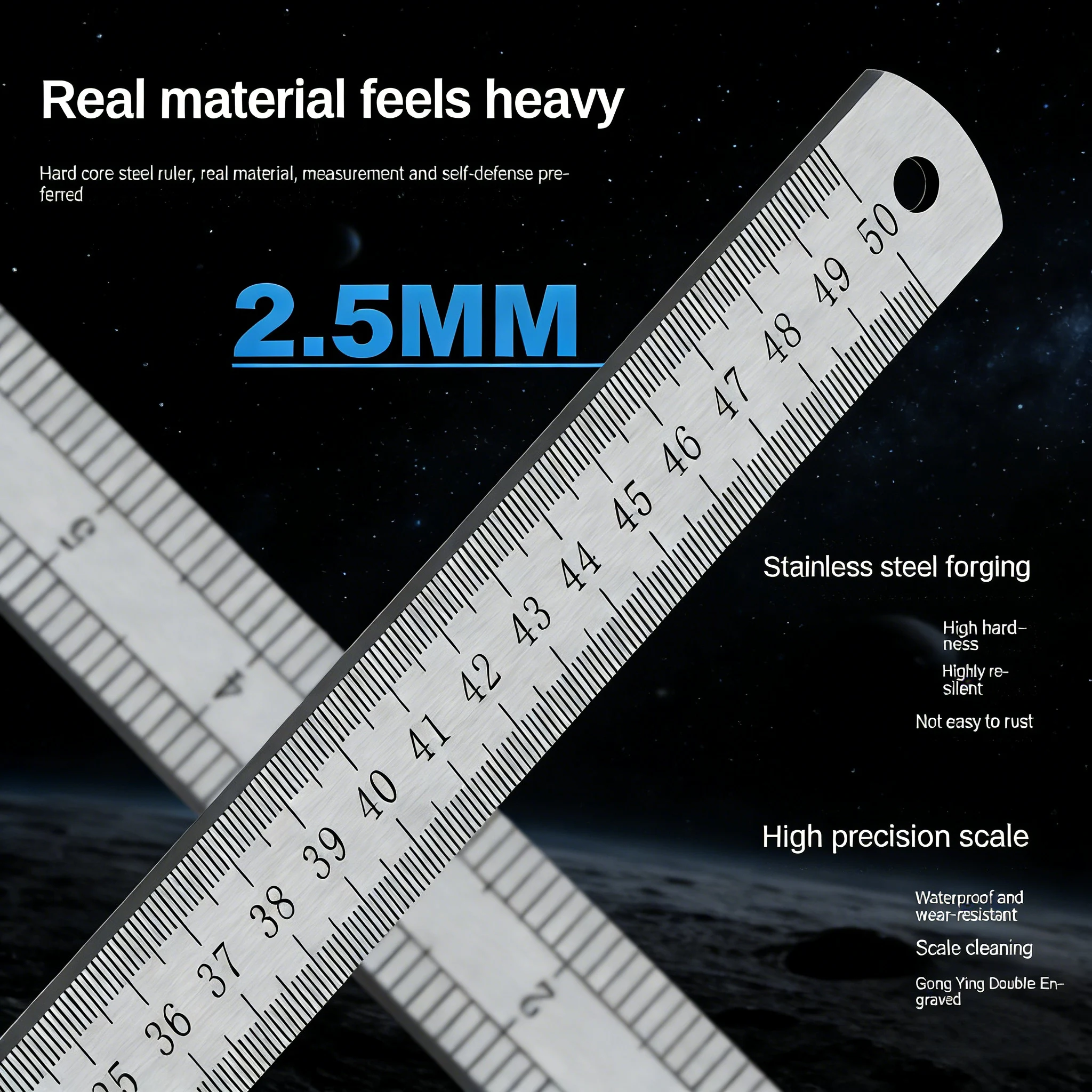2.5mm Forged Longquan Steel Ru - đánh giá và giá Leatherwork Ruler